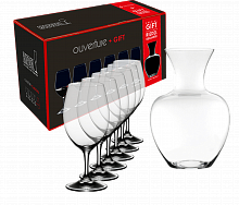 Riedel Ouverture Magnum (6 glasses set) & decanter Apple
