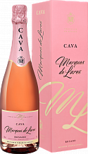Игристое вино Marques de Lares Rosado Brut Cava DO Lopez Morenas  (Подарочная упаковка)